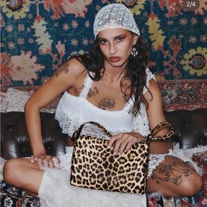 Leopard Print Top-Handle Shoulder Bag - Women